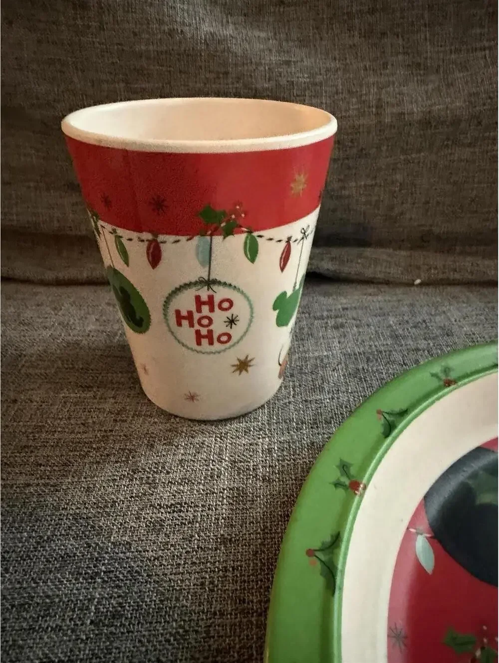 Disney Mickey Mouse Christmas Childrens Tableware Set Plate Bowl Cup Melamine